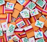 American Mahjong Set with Color-Coded Tiles